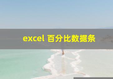 excel 百分比数据条